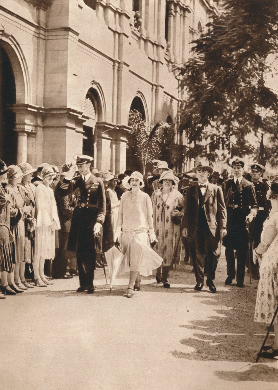 York hercege és hercegnője, valamint Erzsébet királynő fogadásból Brisbane-ben, 1927 alkotó: Unbekannt