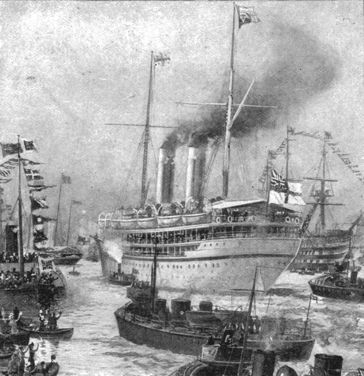 The Duke of Cornwall and Yorks Colonial Tour...Ofír indulása Portsmouthból, 1901. alkotó: Unbekannt
