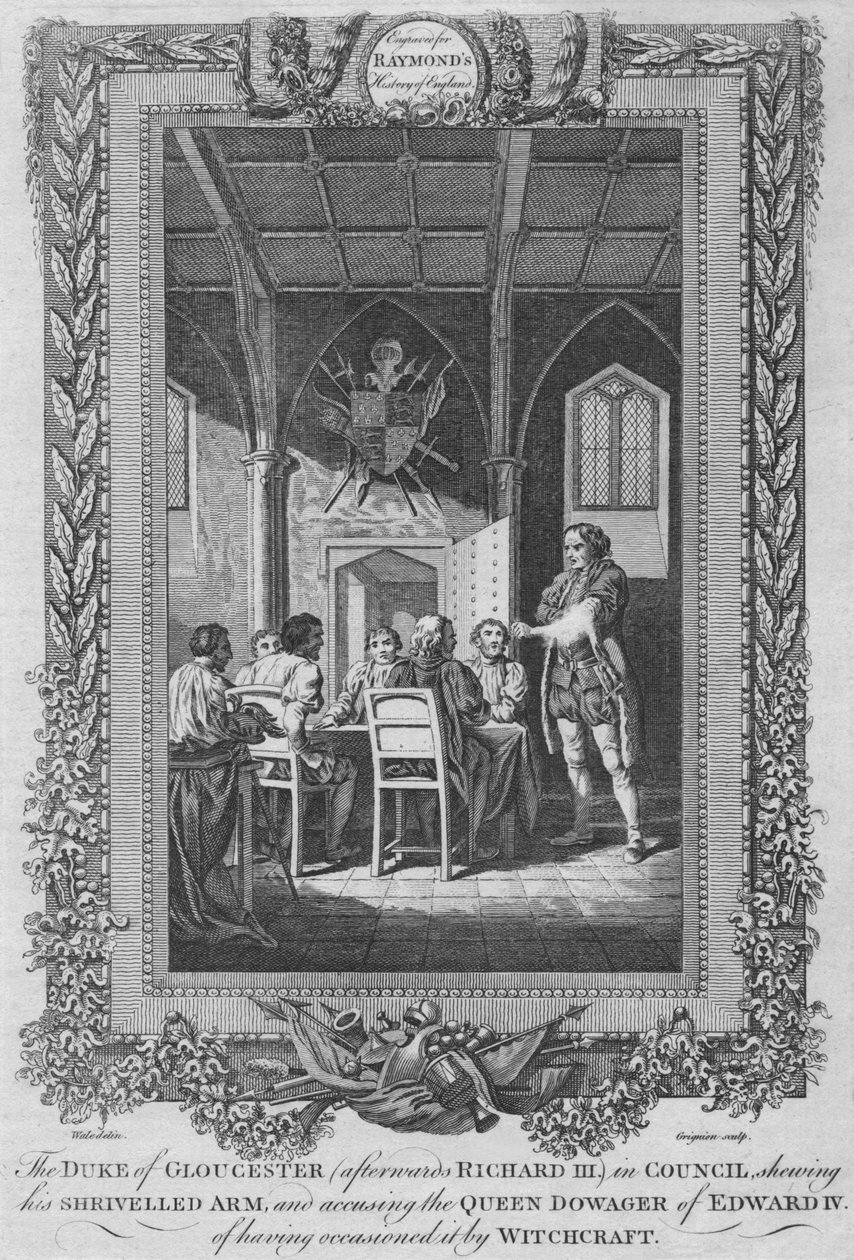 Gloucester hercege ezt követően III. Richárd a Tanácsban, 1787 alkotó: Unbekannt