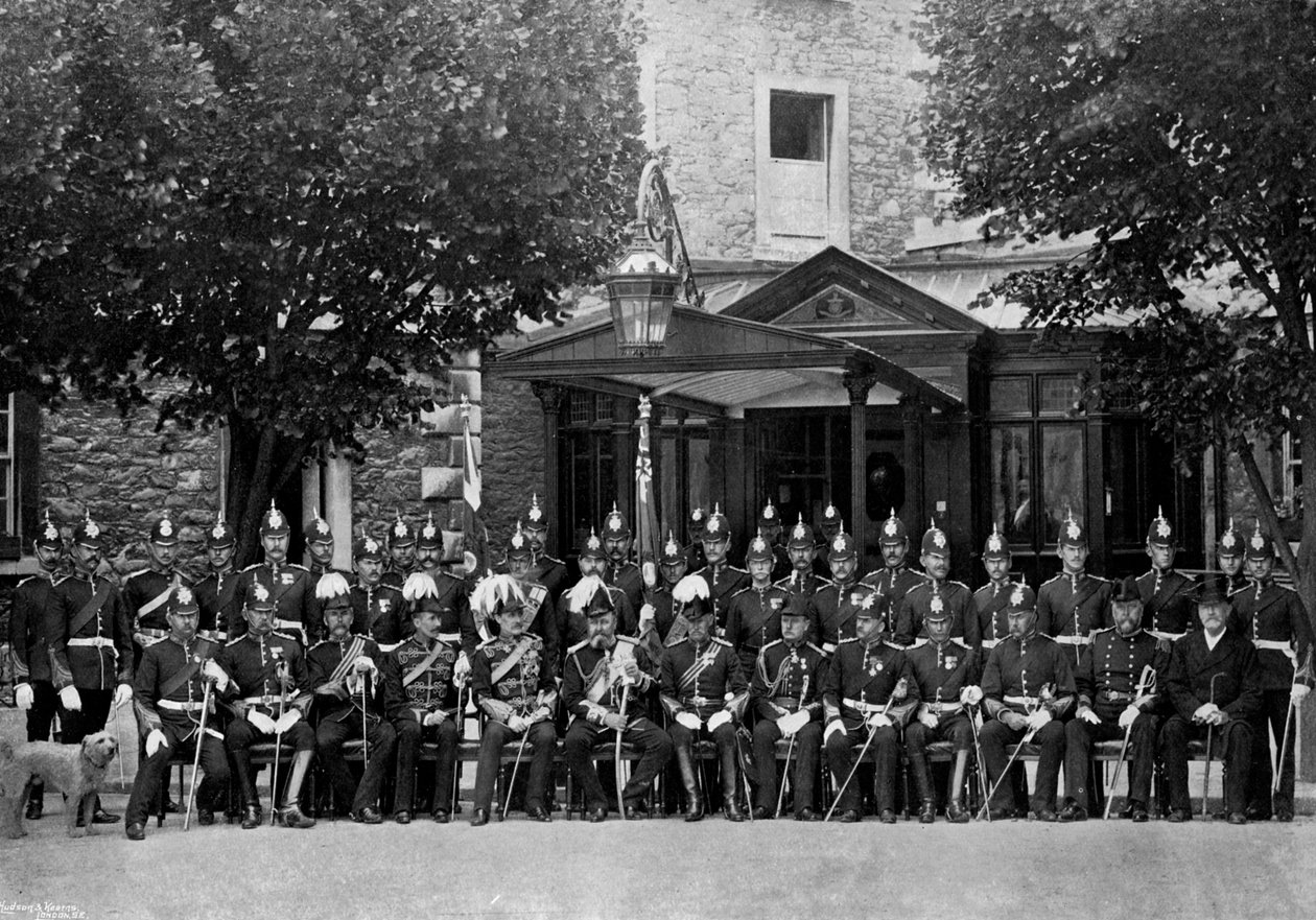 Szász-Coburg és Gotha hercege és a Plymouth hadosztály tisztjei, 1896 alkotó: Unbekannt