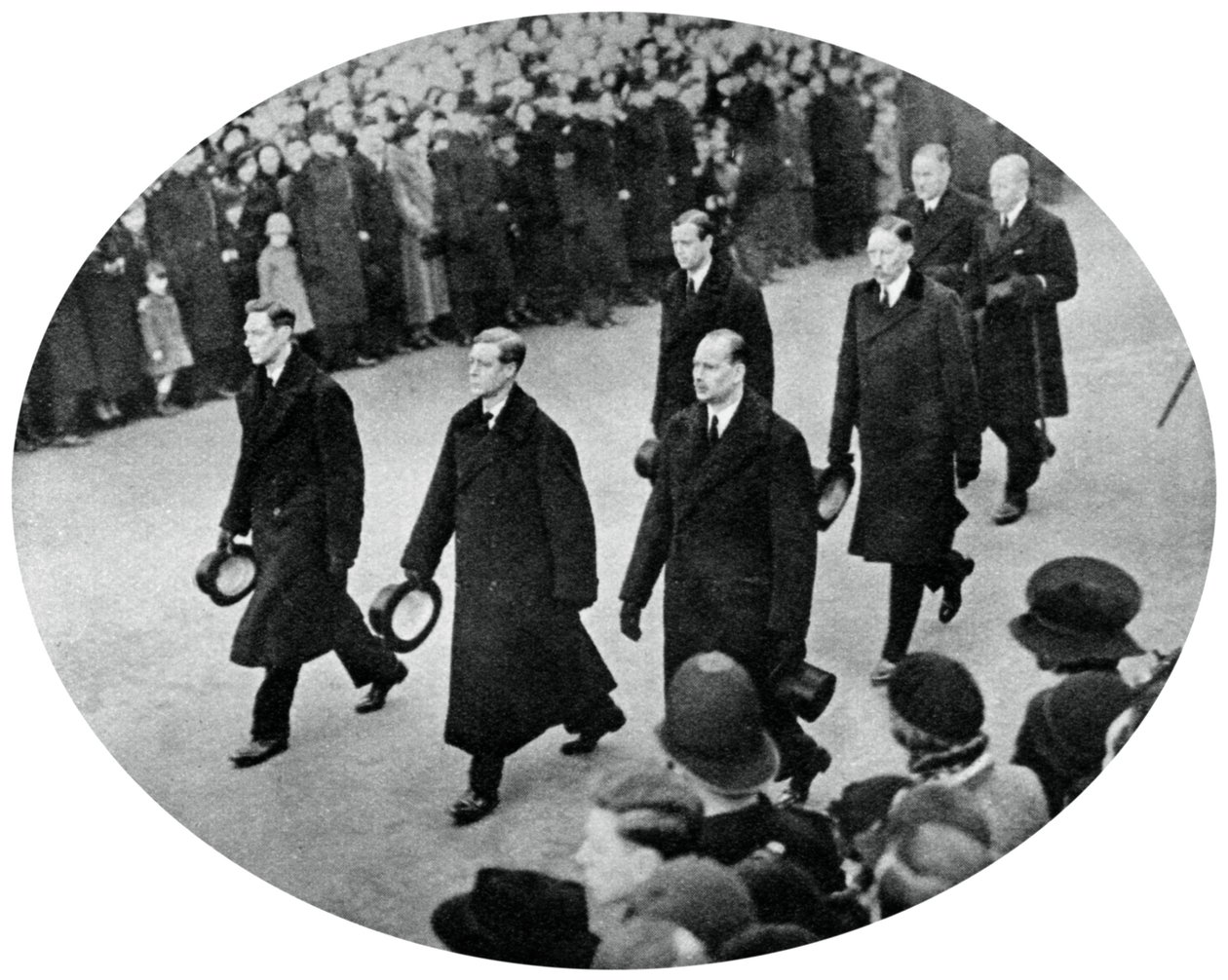 York hercege és testvérei György király vs temetési körmenetében, 1936, 1937 alkotó: Unbekannt