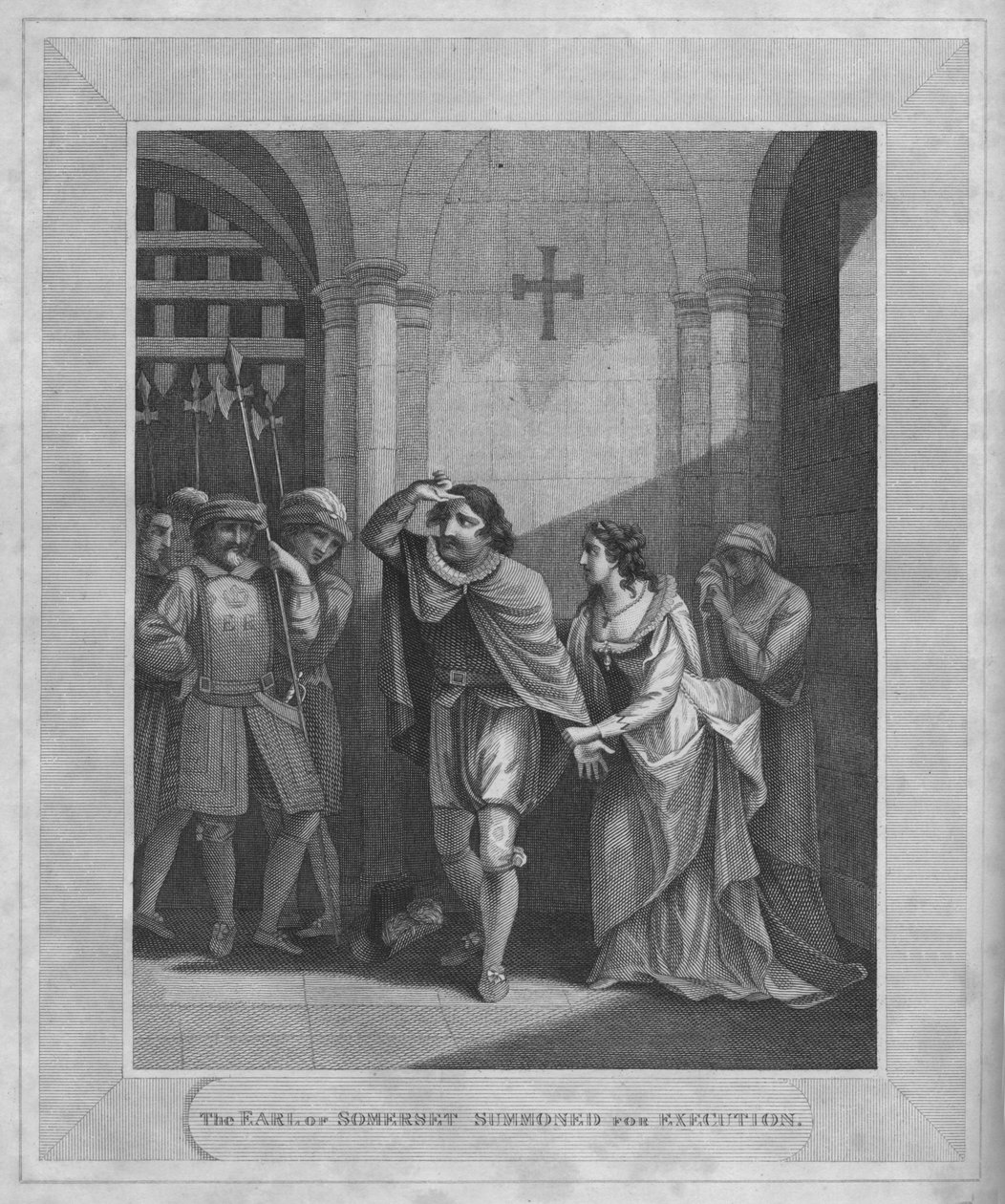 Somerset grófját kivégzésre idézték, 1838 alkotó: Unbekannt