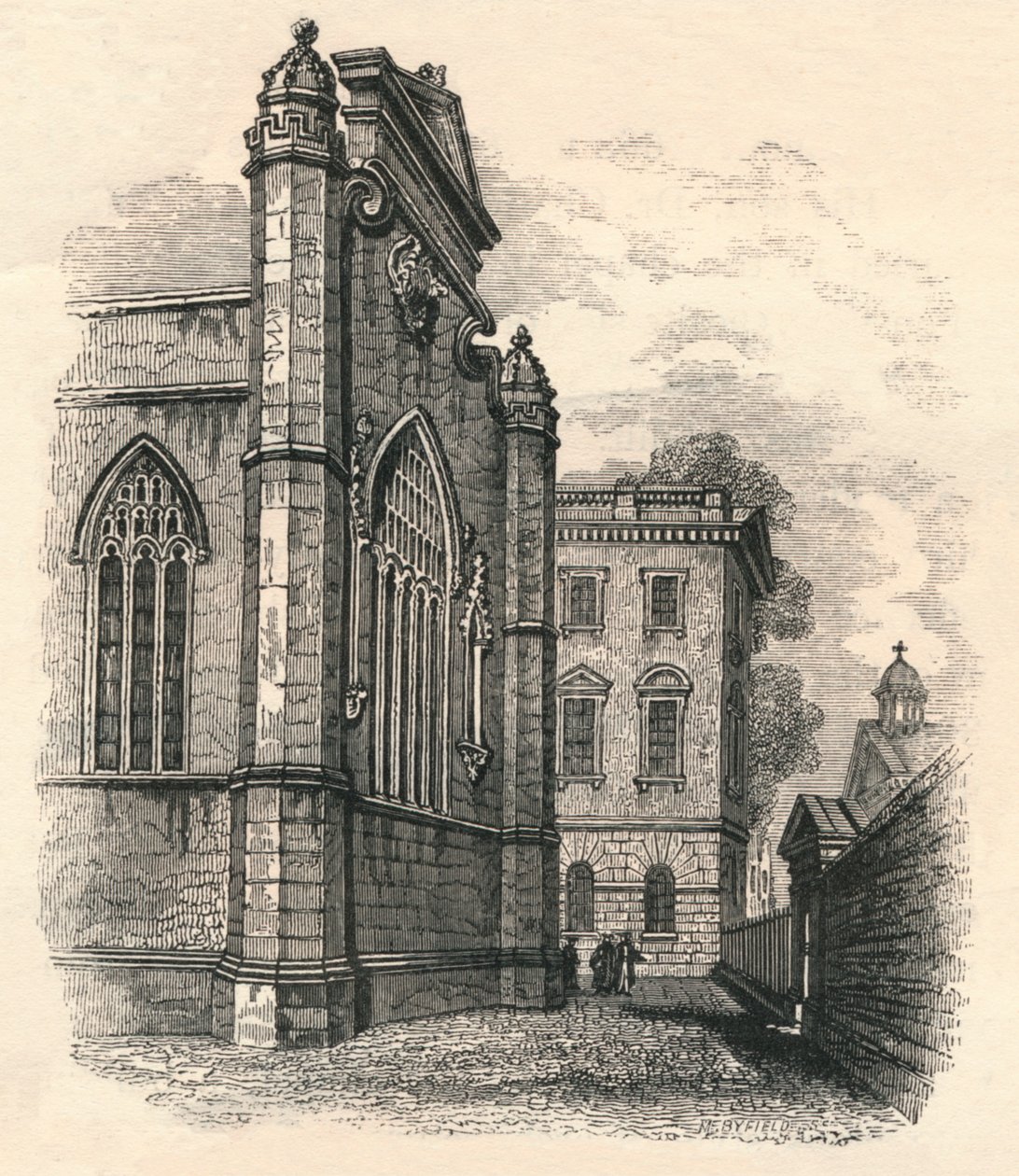 The East End of the College Chapel, Peterhouse, Cambridge 19. század alkotó: Unbekannt