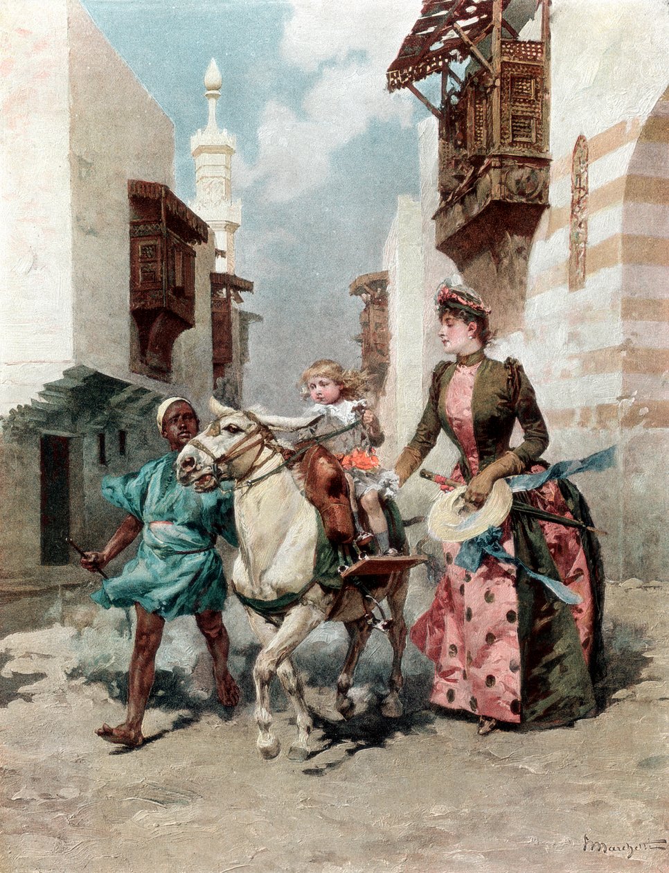 Az egyiptomi negyed az egyetemes kiállításon, Párizs, 1889 alkotó: Unbekannt