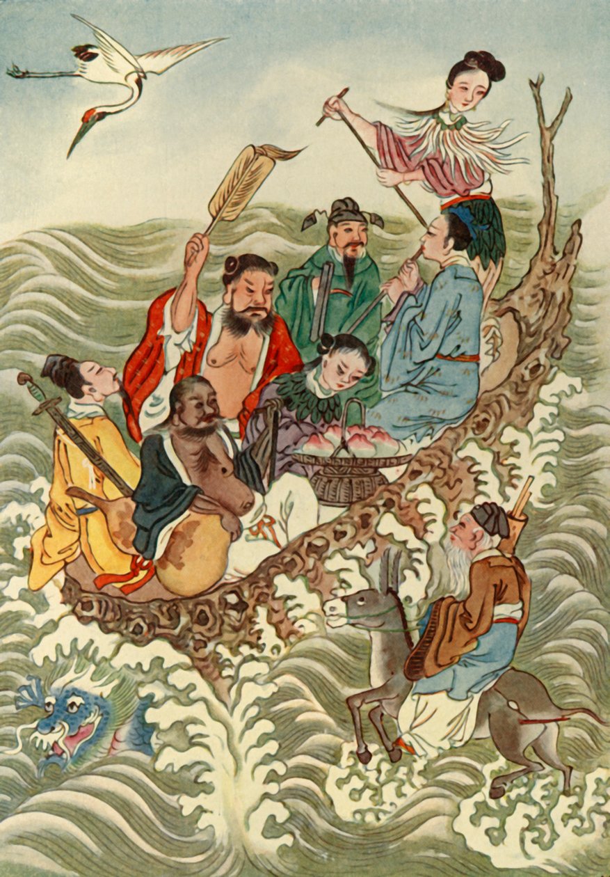 „A nyolc halhatatlan átkel a tengeren”, 1922. alkotó: Unbekannt