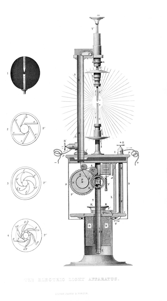 Az elektromos világítóberendezés, 1866 alkotó: Unbekannt
