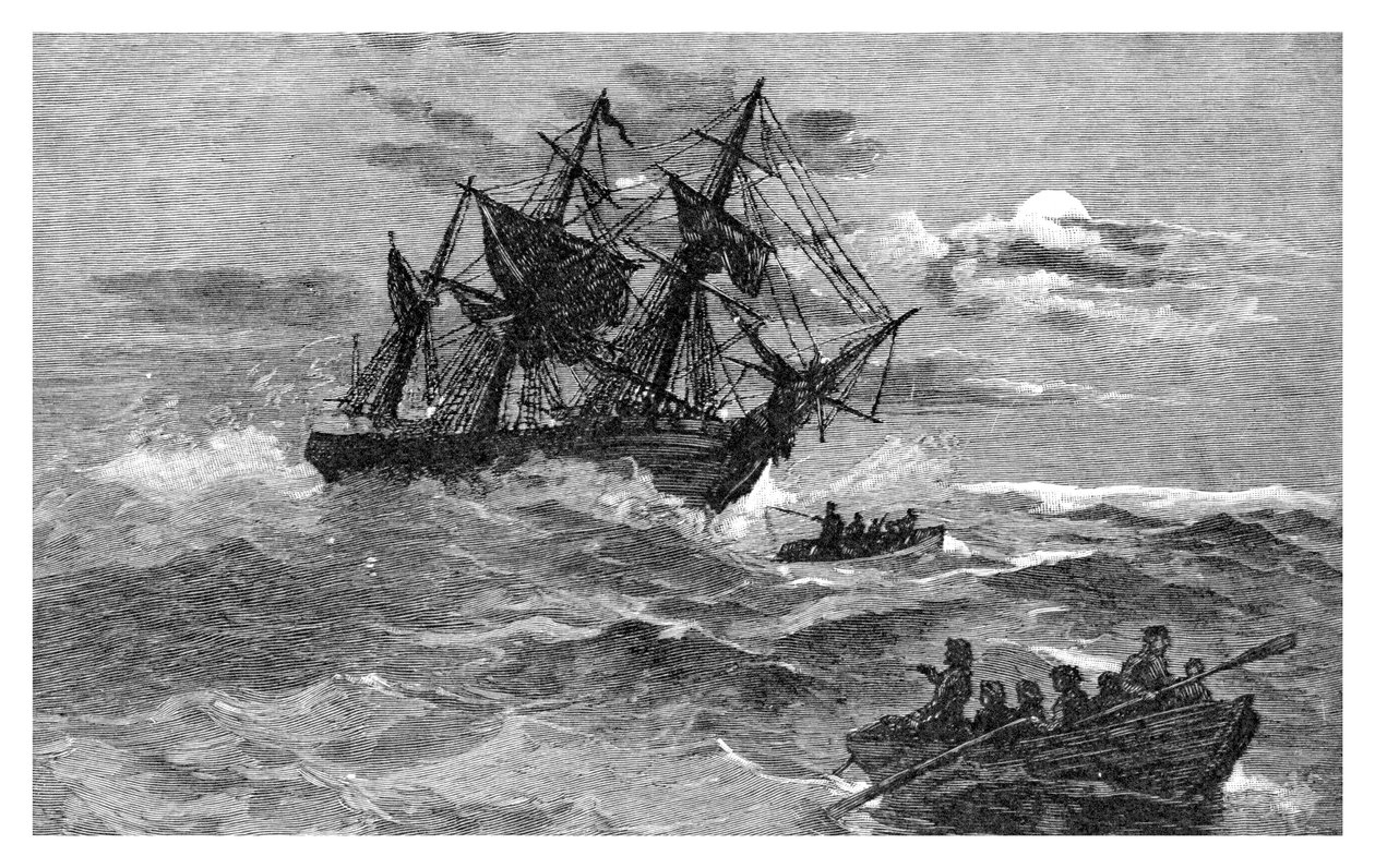 Az Endeavour a zátonyon, Ausztrália, 1770 1886 alkotó: Unbekannt