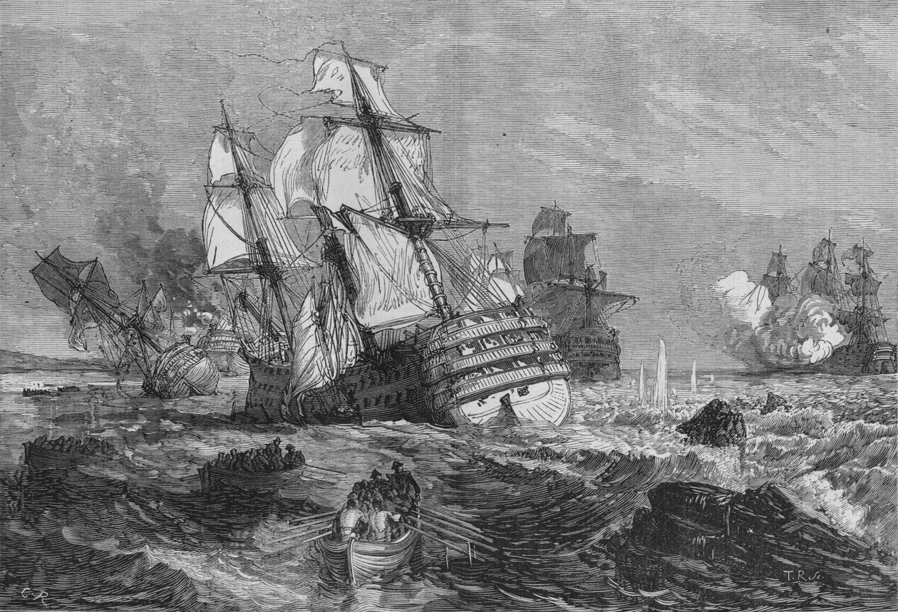 Az Enemys Vessels elakadt a Point of Grao mellett, 1880 alkotó: Unbekannt