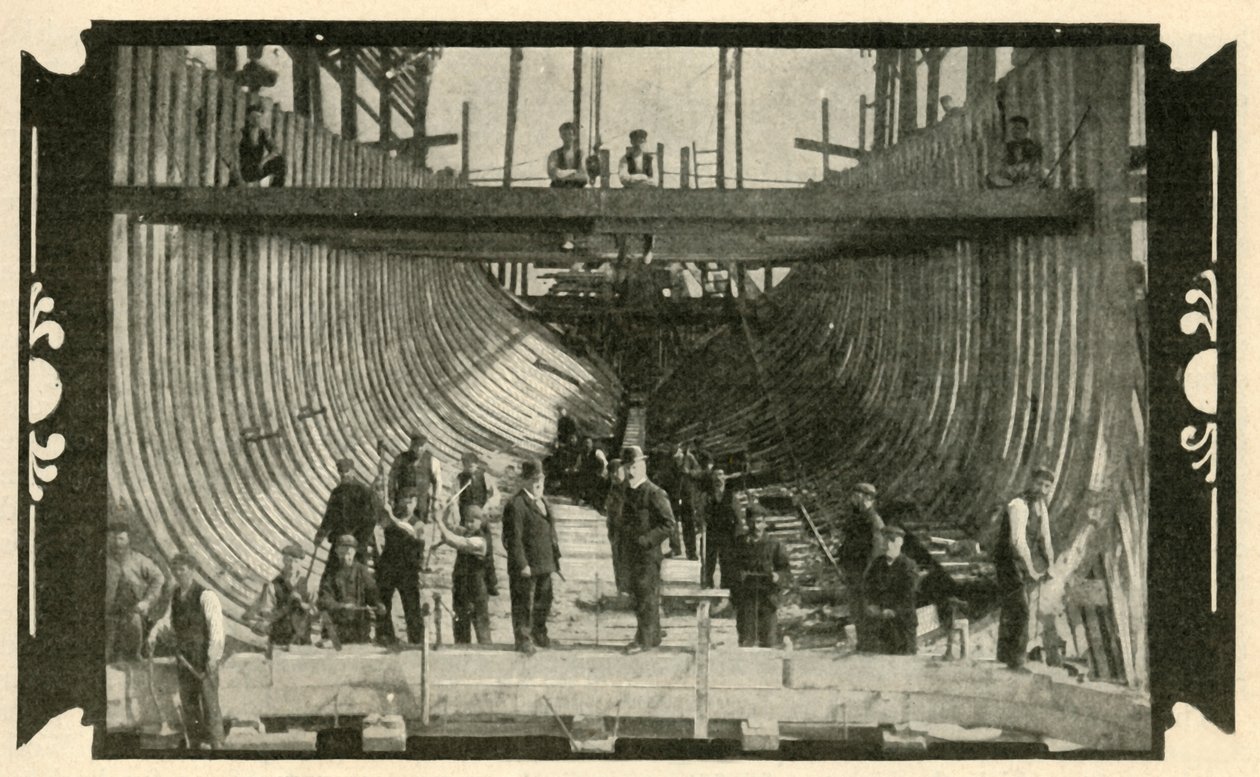 The English Vessel, Discovery, On The Stocks, 1901. alkotó: Unbekannt
