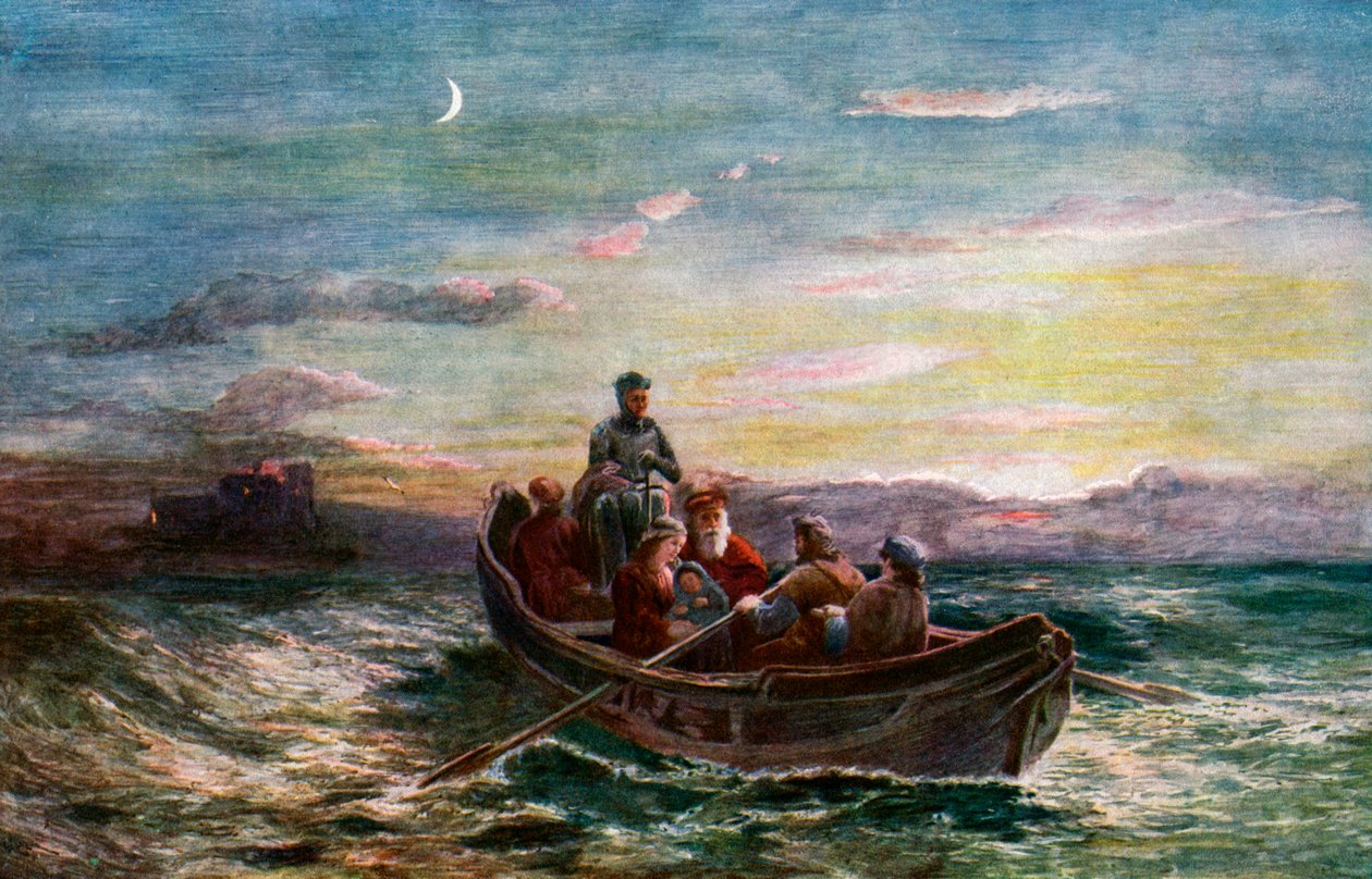 Mária skót királynő szökése a Loch Leven kastélyból, 19. század, 1920 alkotó: Unbekannt
