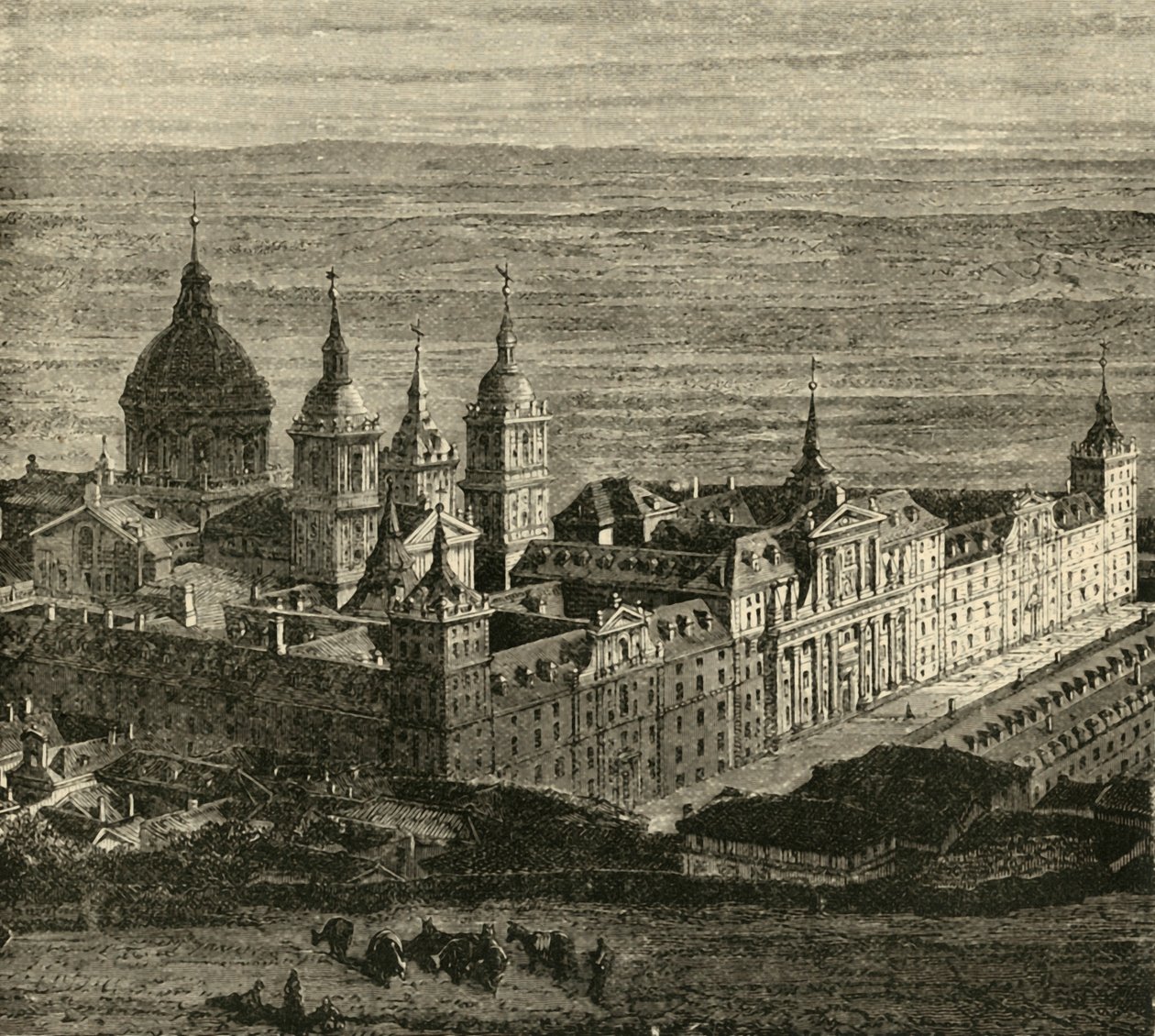 Az Escurial Madrid közelében, 1890. alkotó: Unbekannt