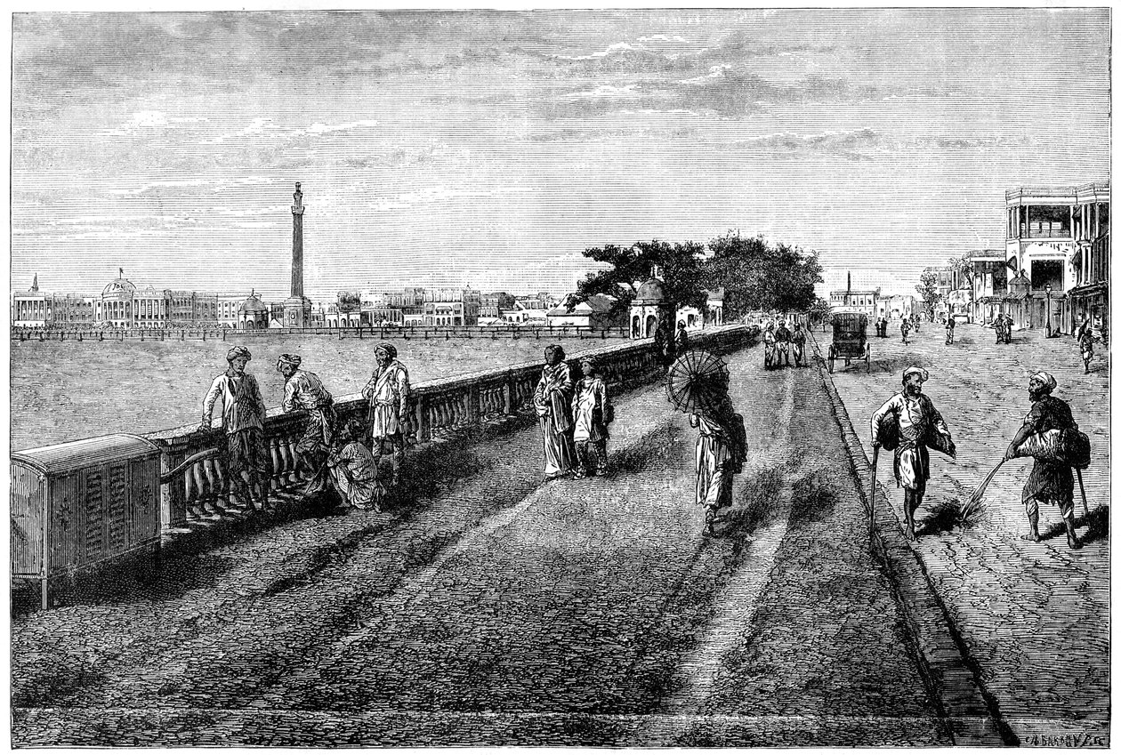 The Esplanade and Government House, Calcutta, India, 19. század alkotó: Unbekannt