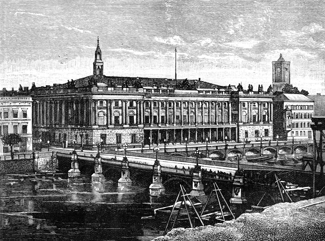 The Exchange and Fredericks Bridge, Berlin, 1900 alkotó: Unbekannt
