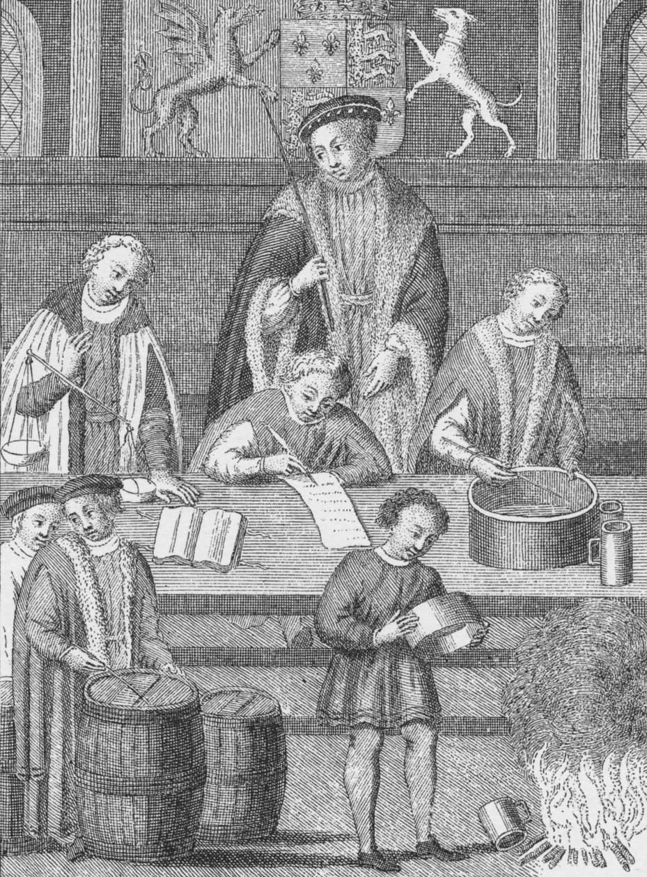 A pénzügyminisztérium VII. Henrik idejében, 1490 1904 alkotó: Unbekannt