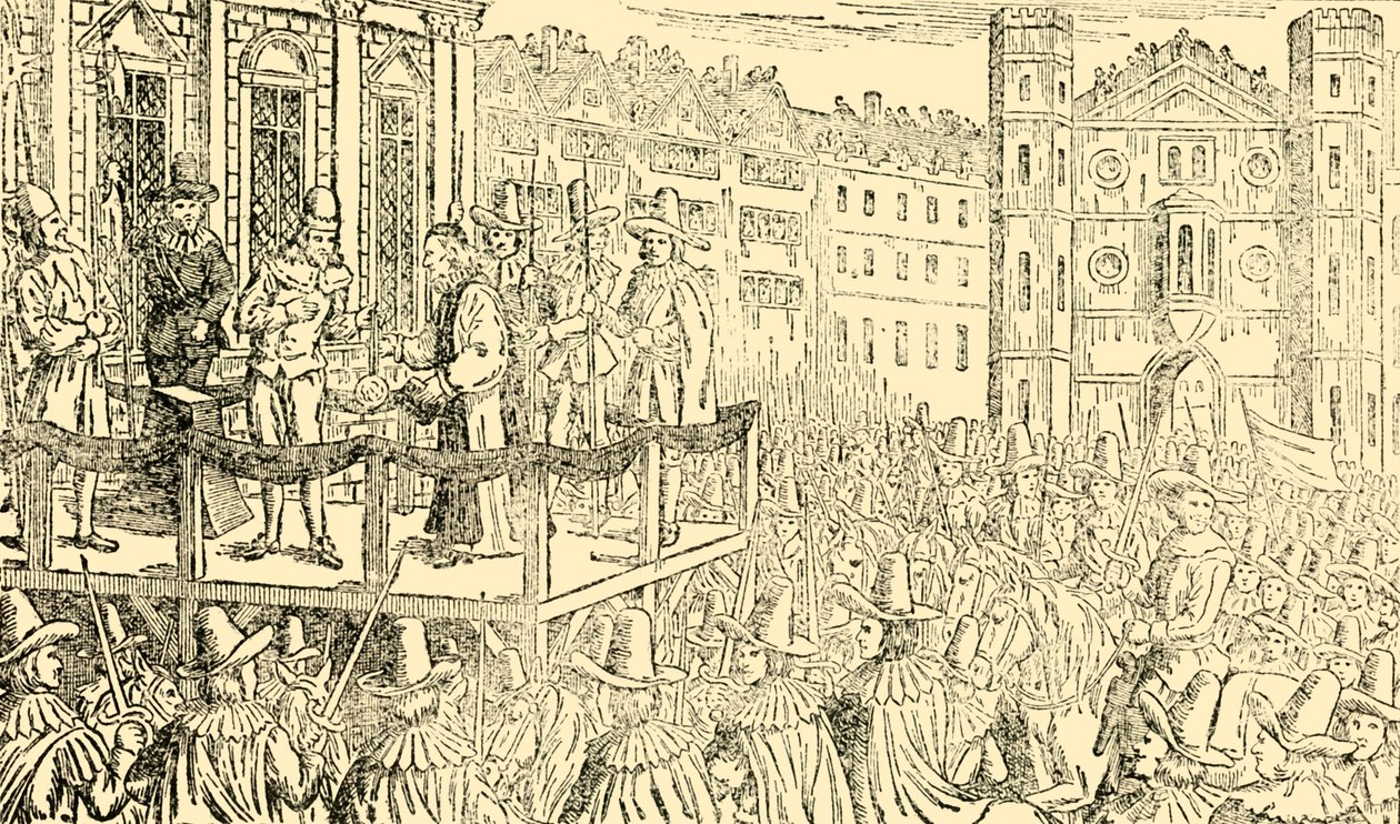 I. Károly kivégzése Whitehallban, 1649. január 30., 1930. alkotó: Unbekannt