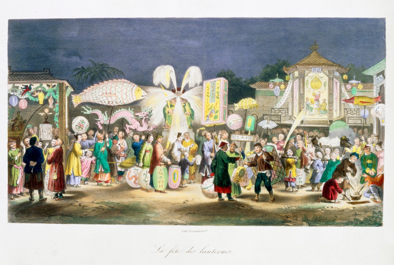 A Lámpás Fesztivál, Kína, 1824-1827 alkotó: Unbekannt