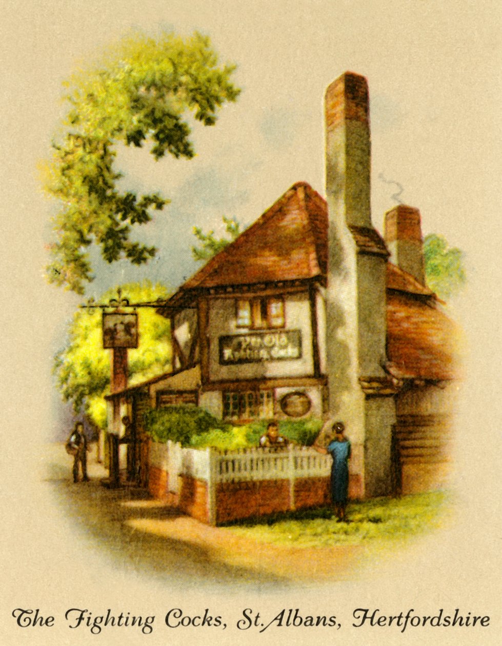 The Fighting Cocks, St. Albans, Hertfordshire, 1936. alkotó: Unbekannt