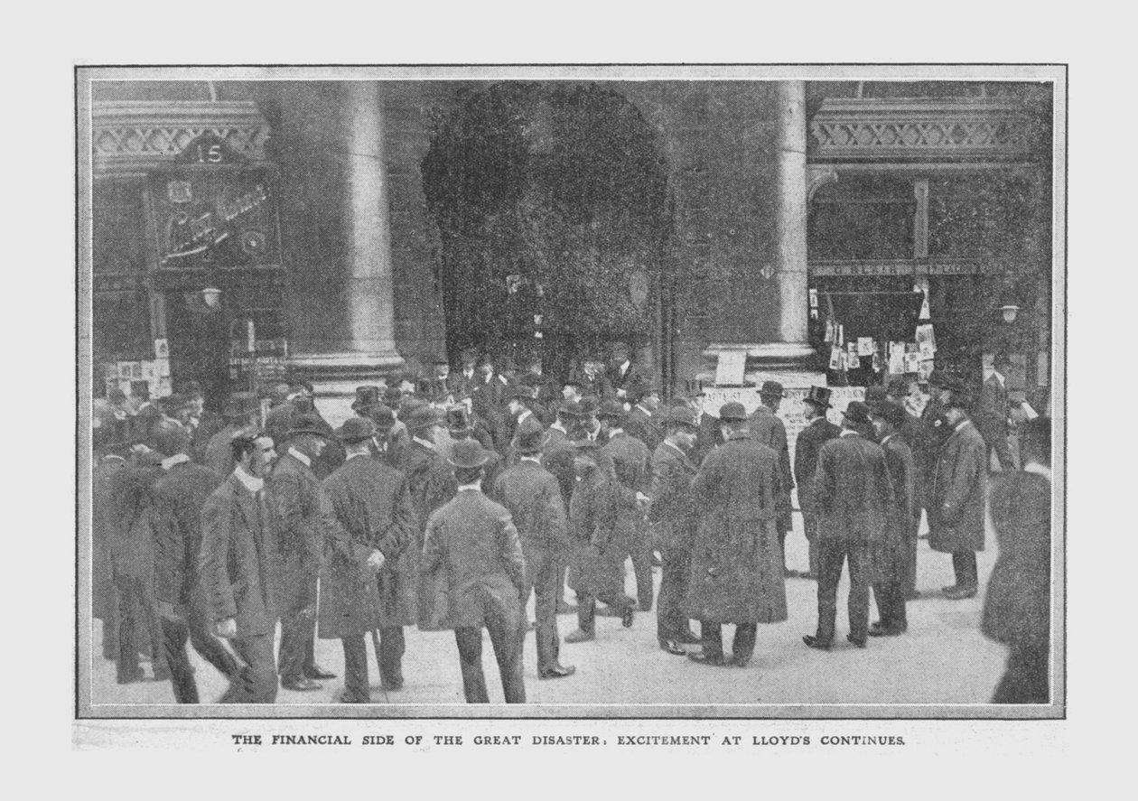 The Financial Side of the Great Disaster, Excitement at Lloyds Continues, April 20, 1912.  alkotó: Unbekannt