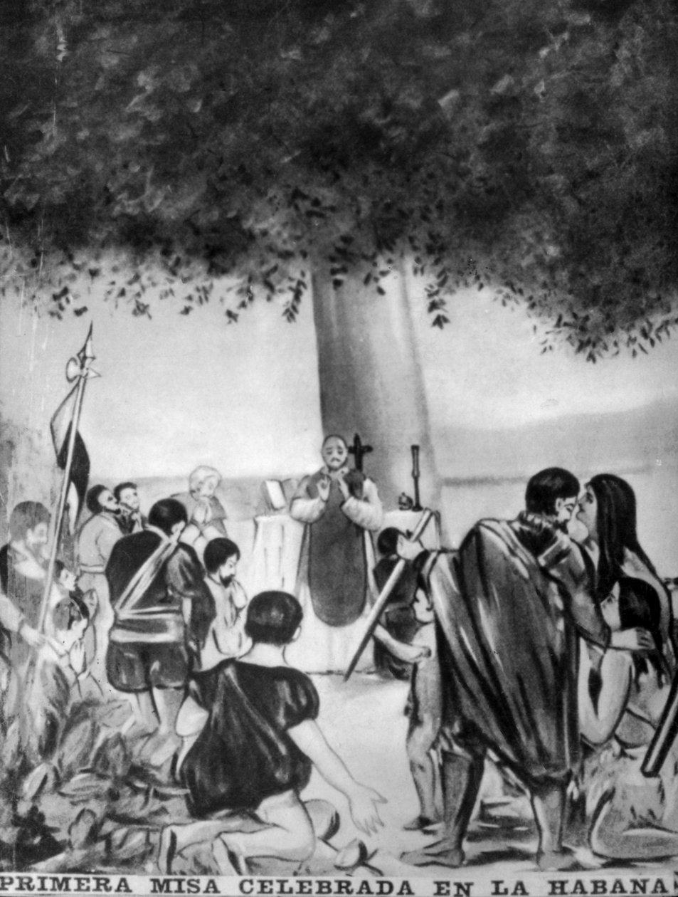 Az első mise, 1519, 1910-es évek alkotó: Unbekannt