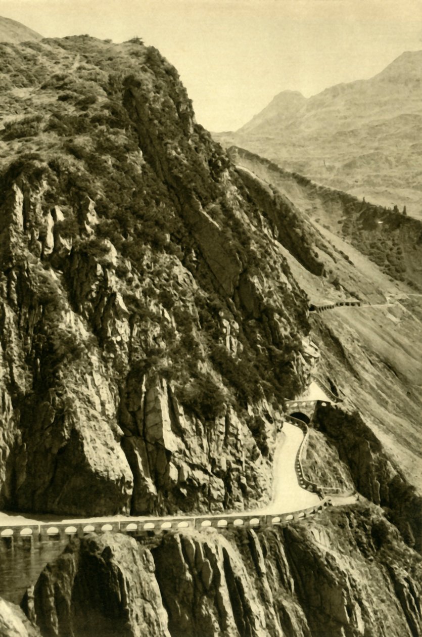 A Flexen-hágó, Vorarlberg, Ausztria, 1935. alkotó: Unbekannt