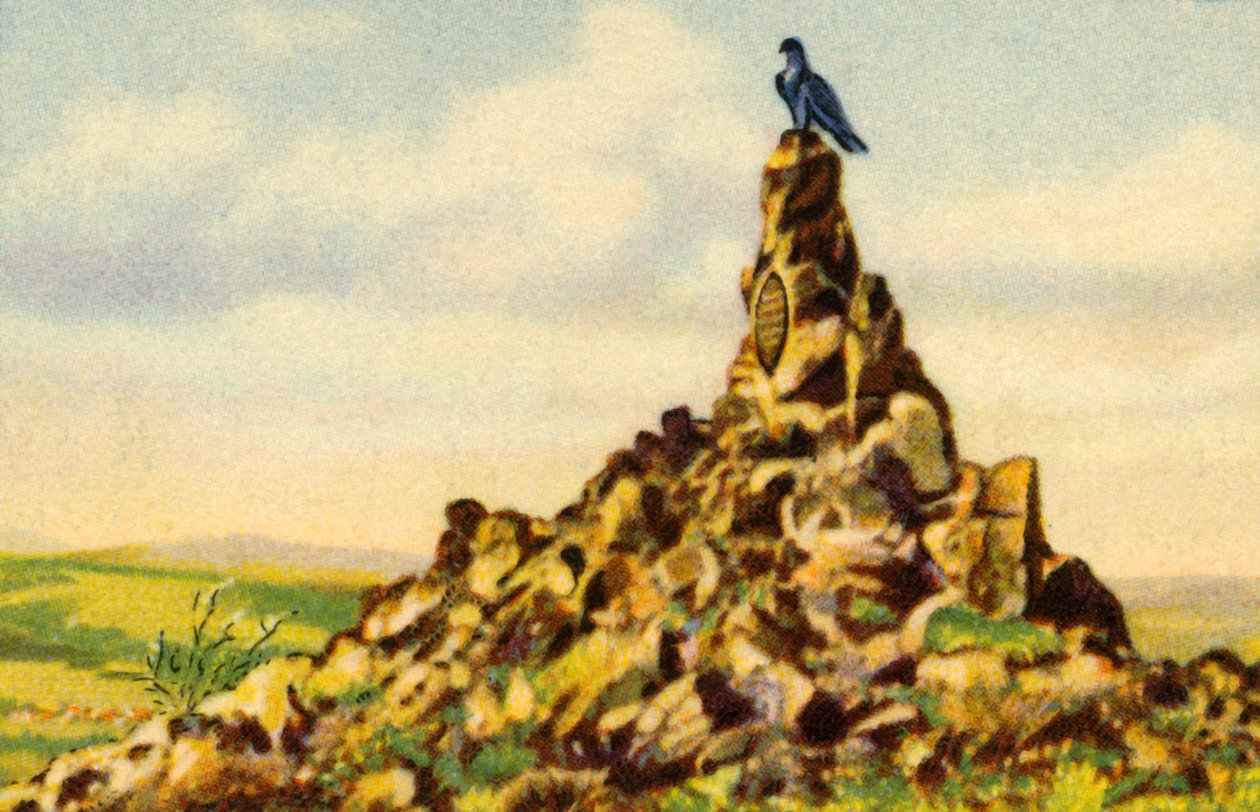 A Fliegerdenkmal, emlékmű a Wasserkuppén, Hesse, Németország, 1932. alkotó: Unbekannt