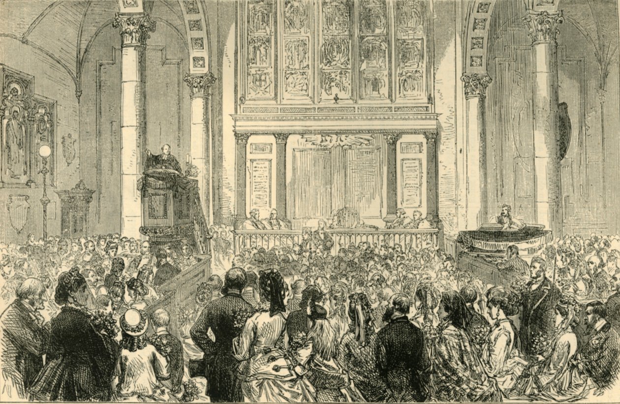 A virág prédikáció a St. Catherine Cree templomban, 1872. alkotó: Unbekannt