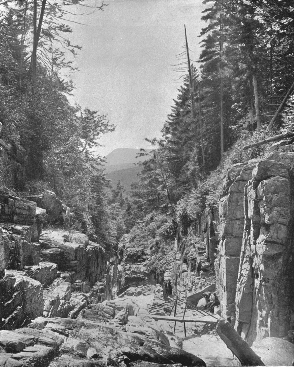 The Flume, Franconia White Mountains, New Hampshire, USA, 1900 körül. alkotó: Unbekannt