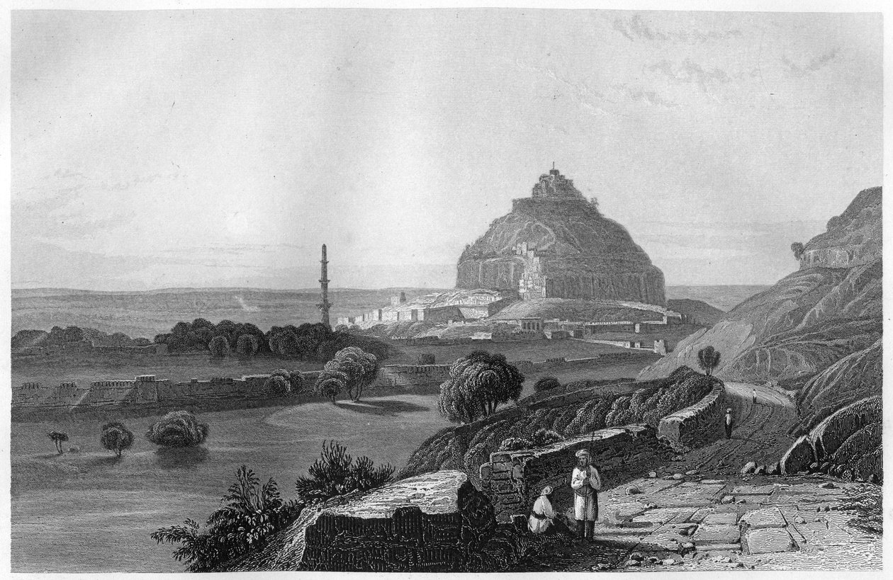 Dowlatabad erődje a Deccan-fennsíkon, India, 1860 alkotó: Unbekannt
