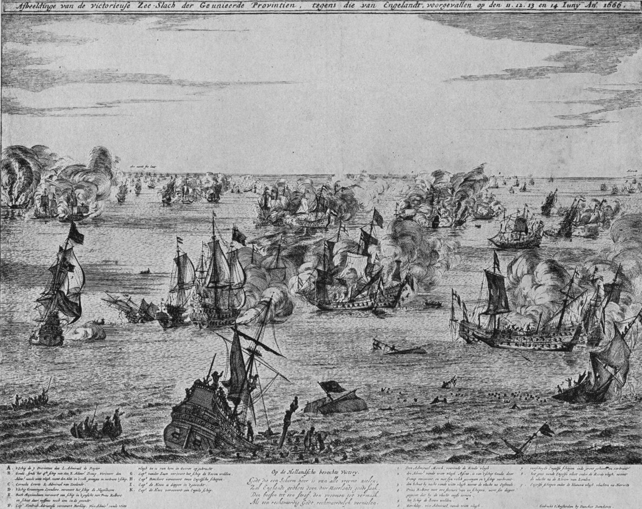 A négynapos harc, c1667 alkotó: Unbekannt