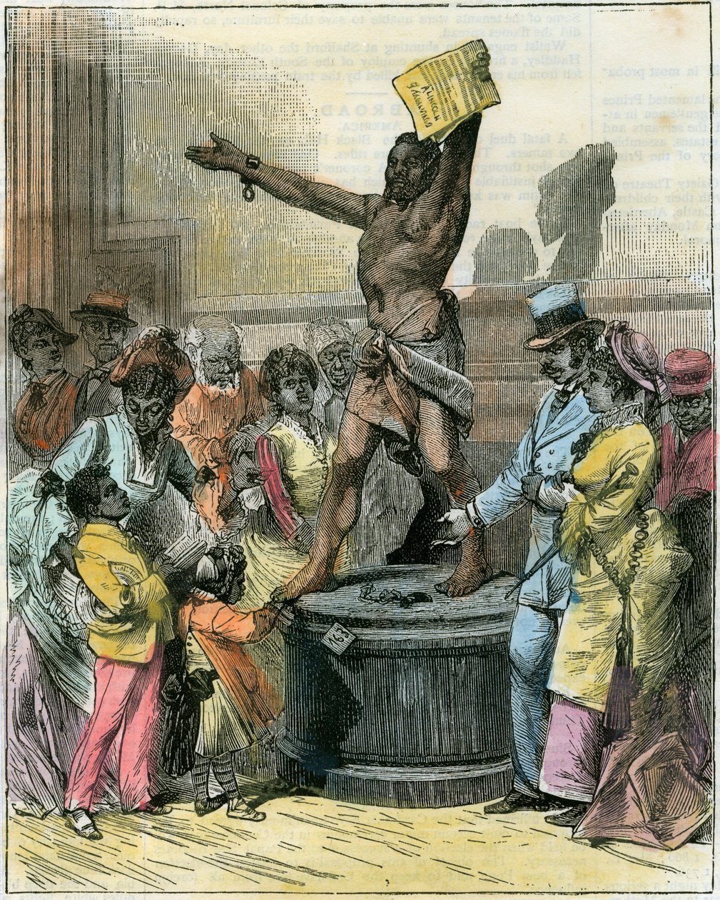 The Freed Slave, szobor a Memorial Hallban, Centennial Exhibition, Philadelphia, USA, 1876 alkotó: Unbekannt