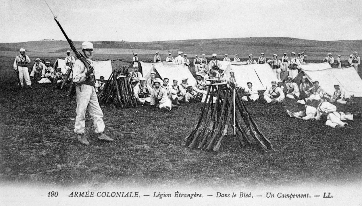 A francia idegenlégió a táborukban, 1910 alkotó: Unbekannt