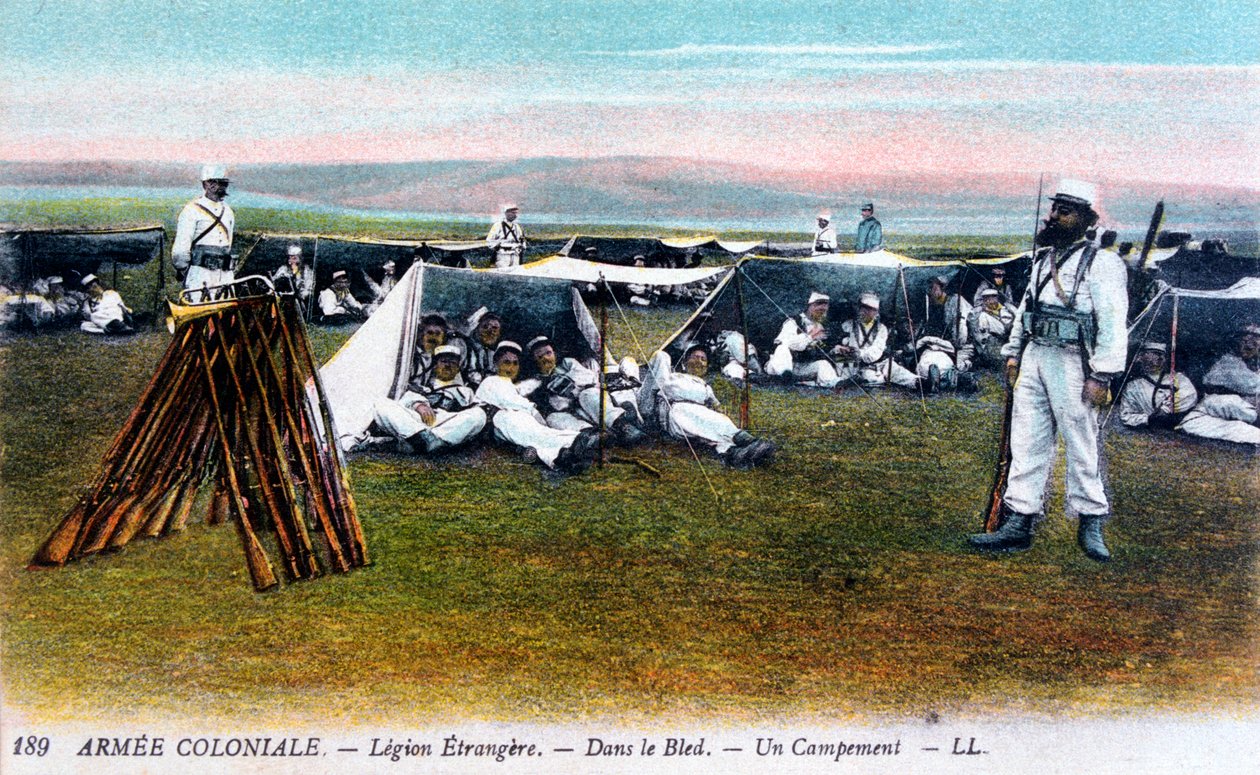 A francia idegenlégió a táborukban, 1910 alkotó: Unbekannt