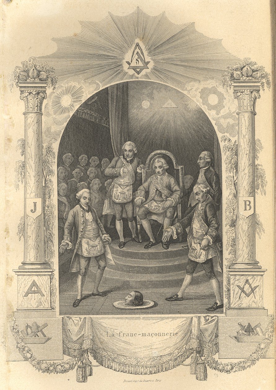 A francia szabadkőművesek szertartása, 1844 alkotó: Unbekannt