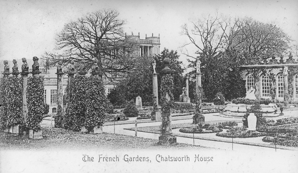 A francia kertek, Chatsworth-ház, Derbyshire, 19. század vége vagy 20. század eleje alkotó: Unbekannt