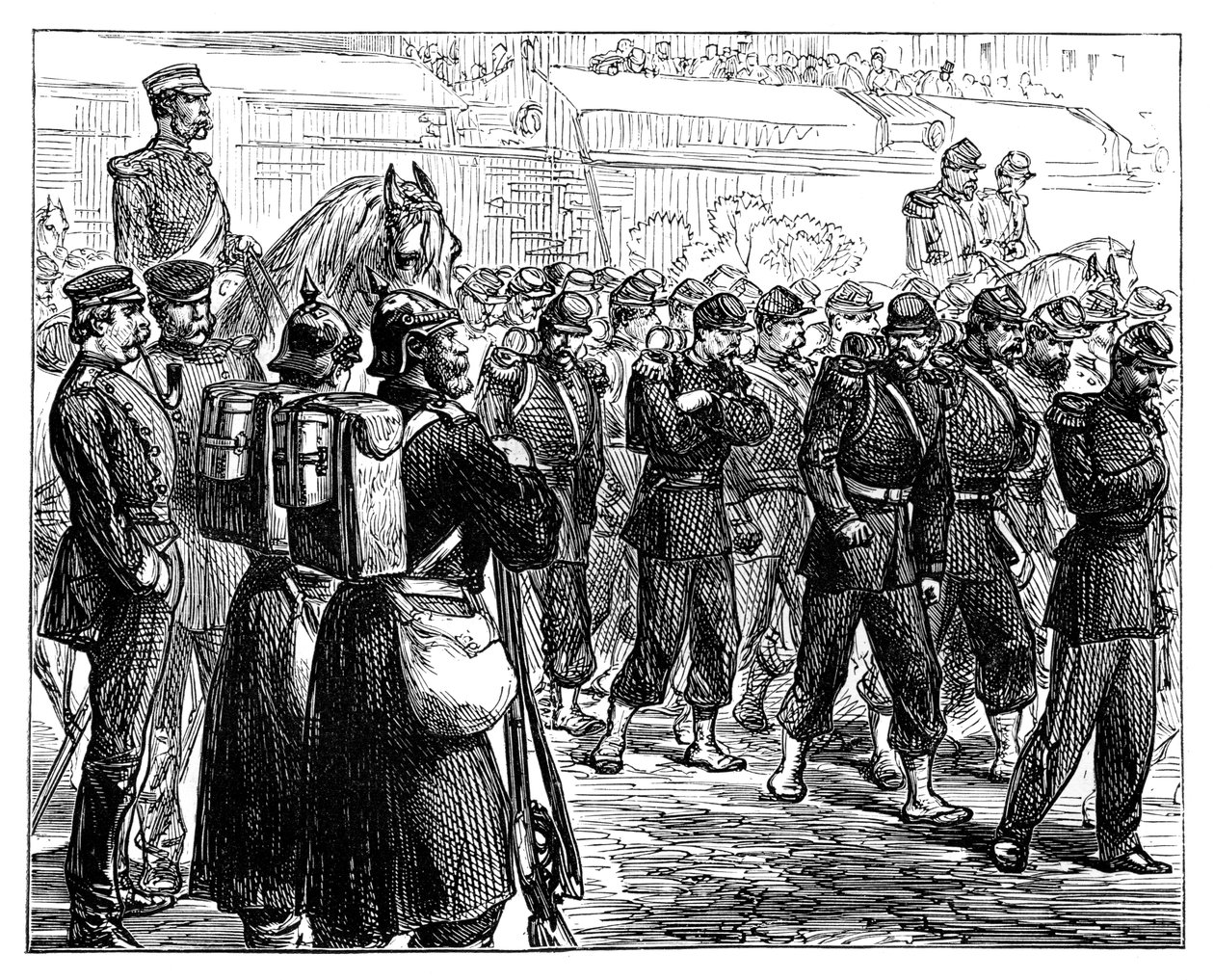 A francia csapatok elhagyják Metz-et, 1870 alkotó: Unbekannt