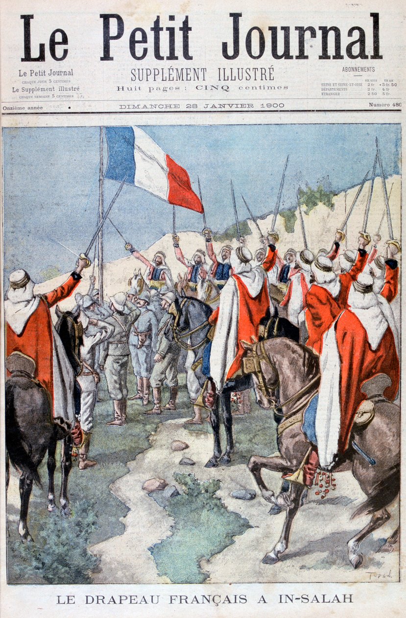 A francia zászló In Salahban, Algériában, 1900 alkotó: Unbekannt