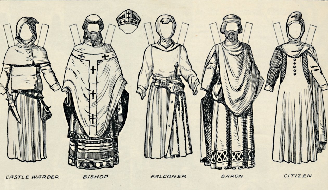 The Gallery of British Costume: Hogyan öltözködtek az angolok King Johns idejében, 1934 alkotó: Unbekannt