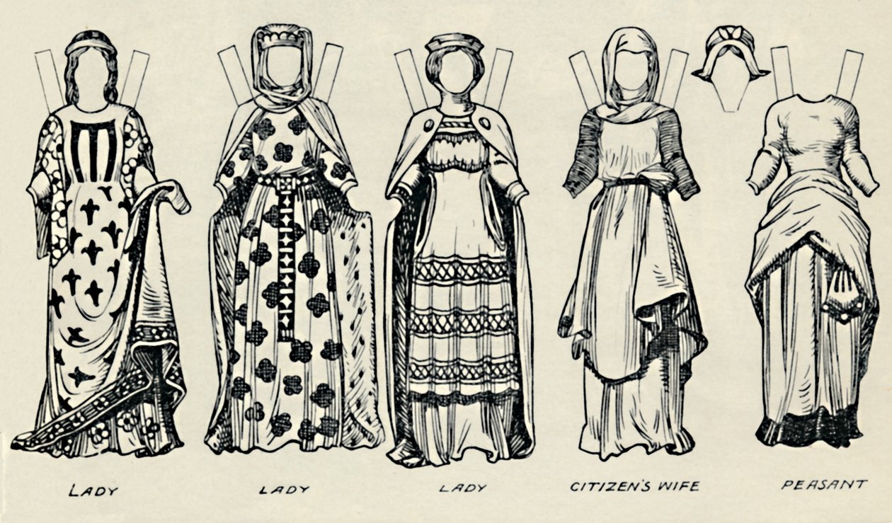The Gallery of British Costume: Hogyan öltözködtek az angolok King Johns idejében, 1934 alkotó: Unbekannt