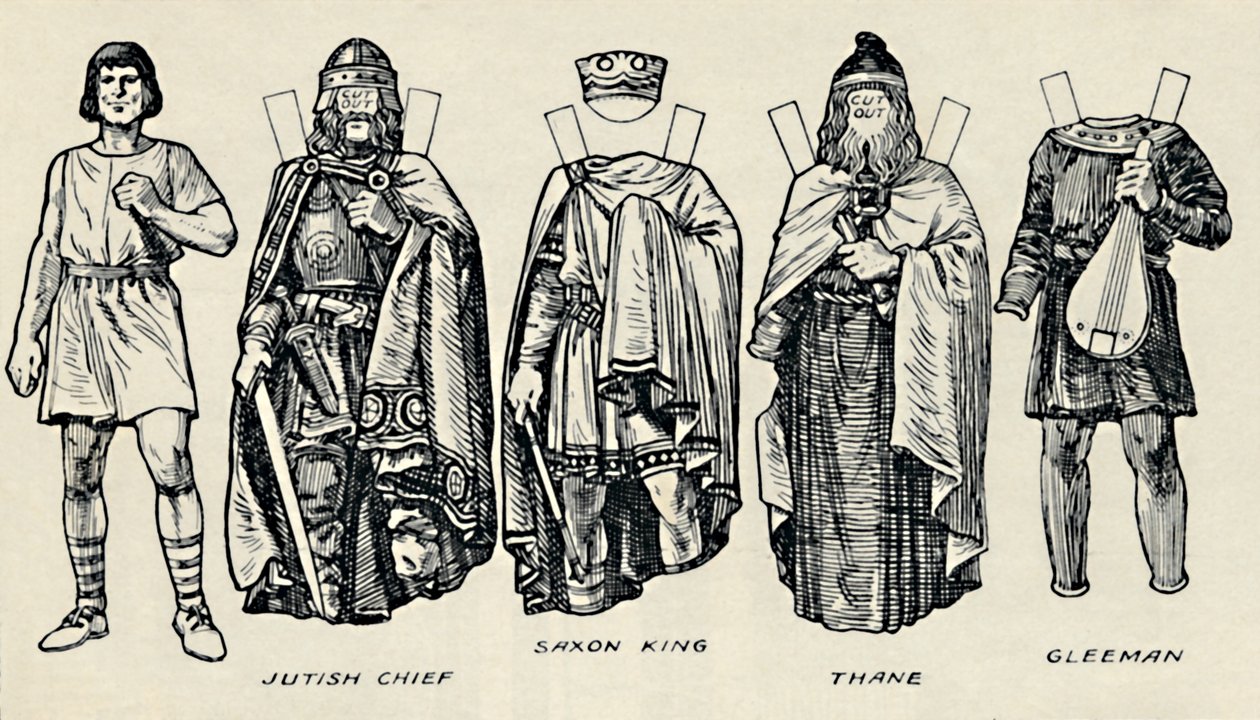 The Gallery of British Costume: Hogyan öltözködtek az emberek az angolszász időkben, 1934 alkotó: Unbekannt