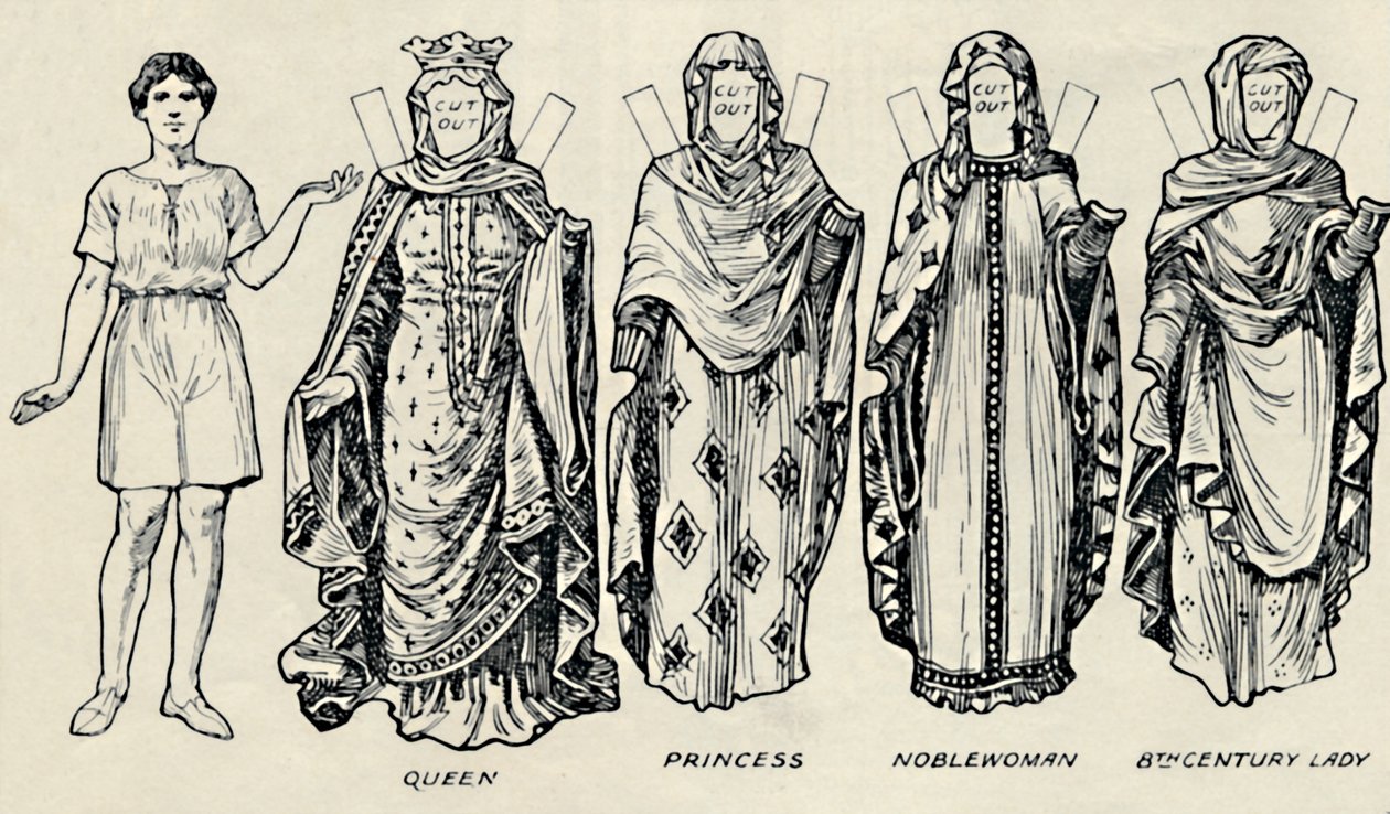 The Gallery of British Costume: Hogyan öltözködtek az emberek az angolszász időkben, 1934 alkotó: Unbekannt
