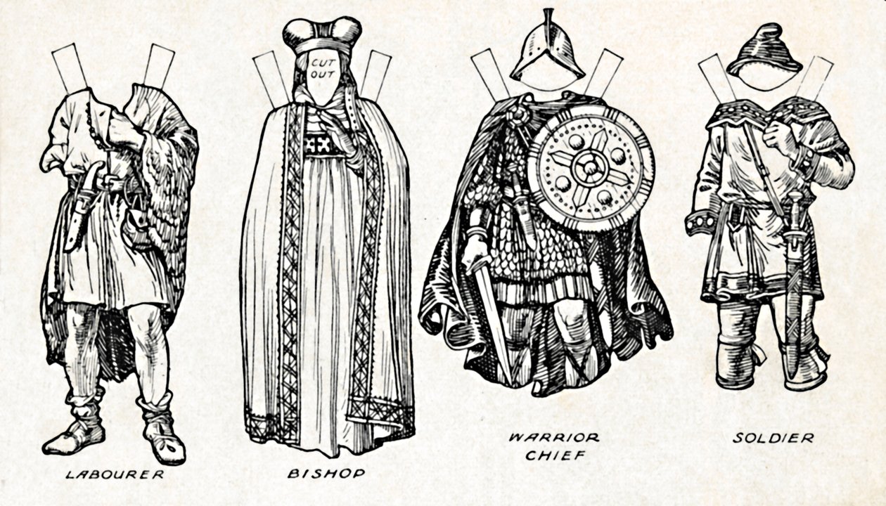 The Gallery of British Costume: Hogyan öltözködtek az emberek az angolszász időkben, 1934 alkotó: Unbekannt
