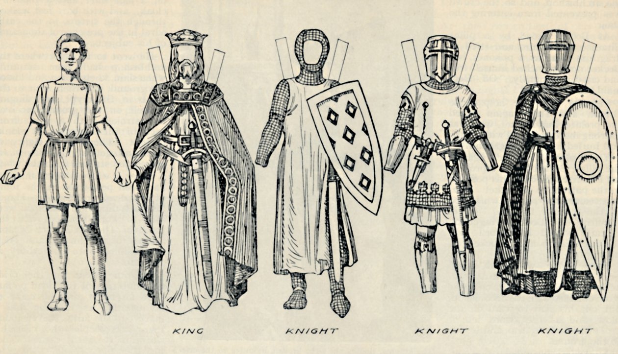 The Gallery of British Costume: Ruhatípusok a korai Plantagenet időkben, c1934 alkotó: Unbekannt