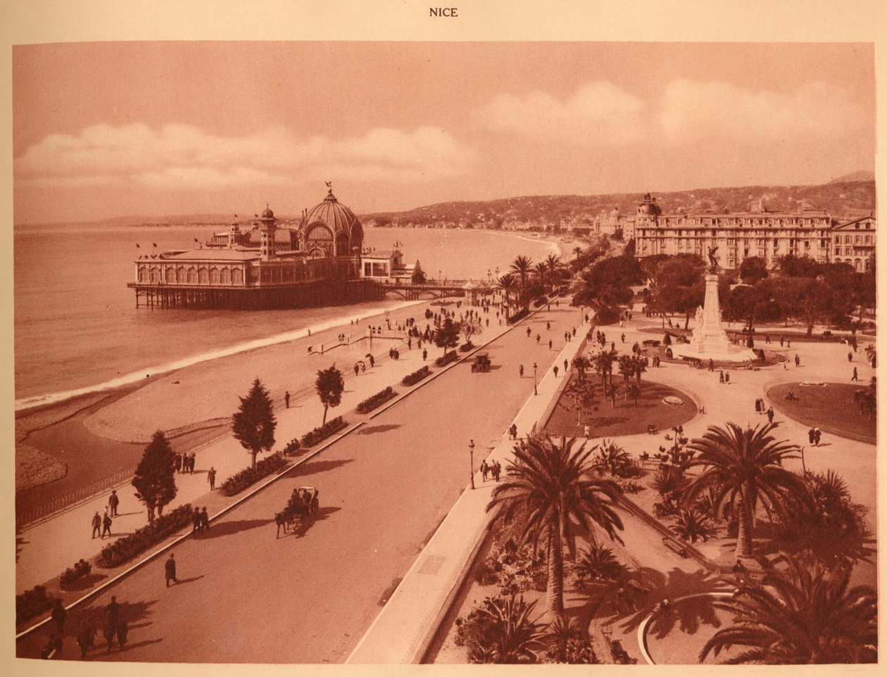 A kertek és a mólópalota, Nizza, 1930. alkotó: Unbekannt