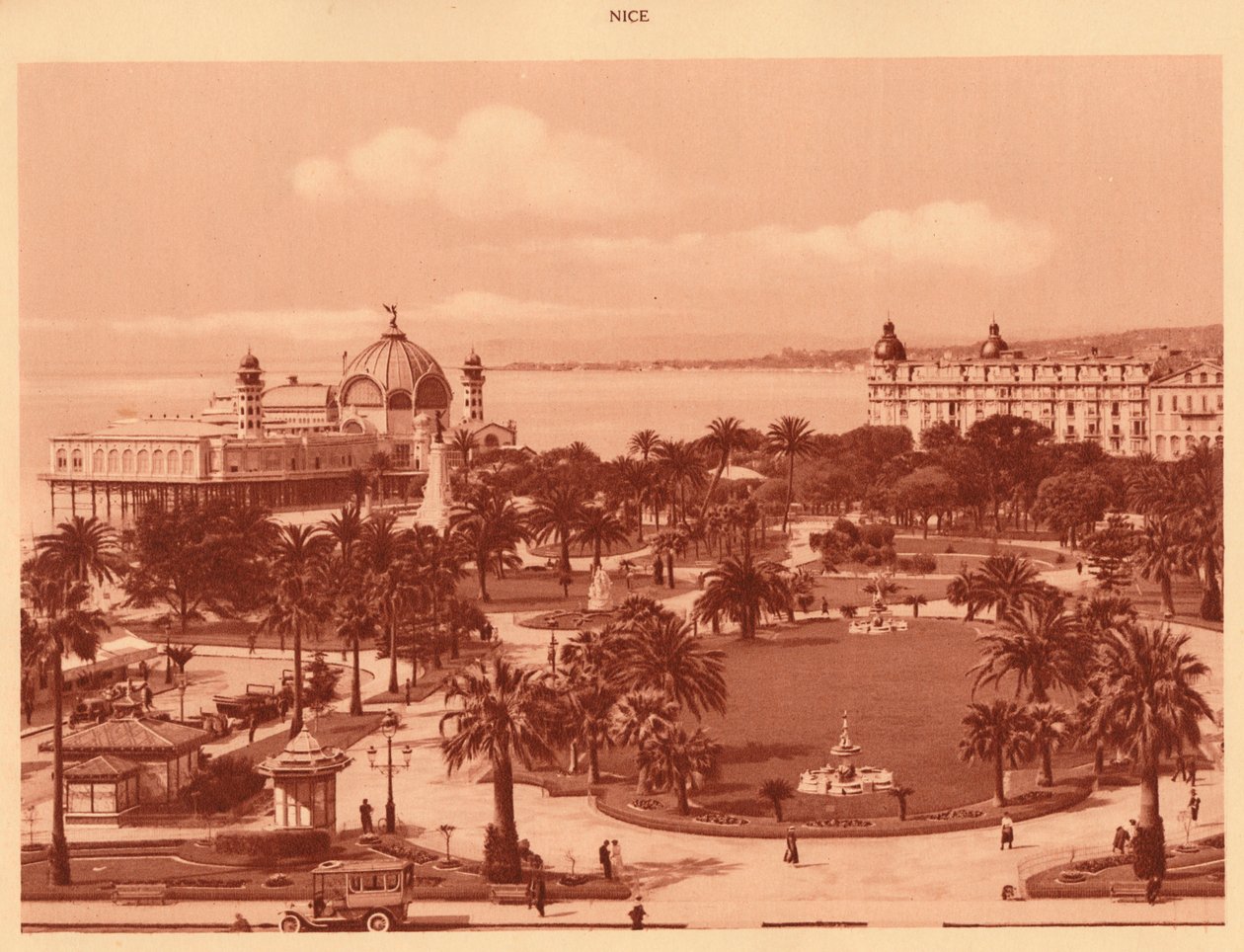 A kert a kaszinóból nézve, Nizza, 1930. alkotó: Unbekannt