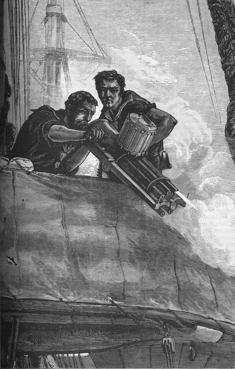 A brit haditengerészetben használt Gatling Gun, 1880 alkotó: Unbekannt