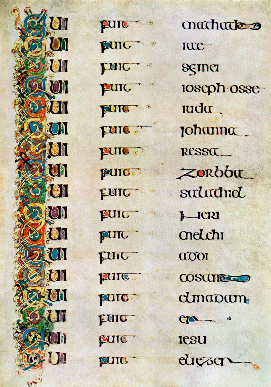 Krisztus genealógiája, i.sz. 800, XX. század alkotó: Unbekannt
