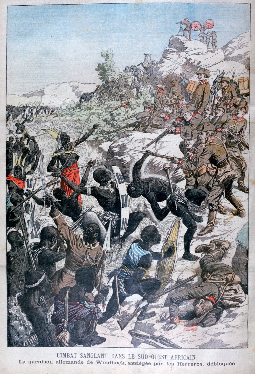 Windhoek német helyőrsége, a Herero által ostromlott, Délnyugat-Afrika, 1904 alkotó: Unbekannt