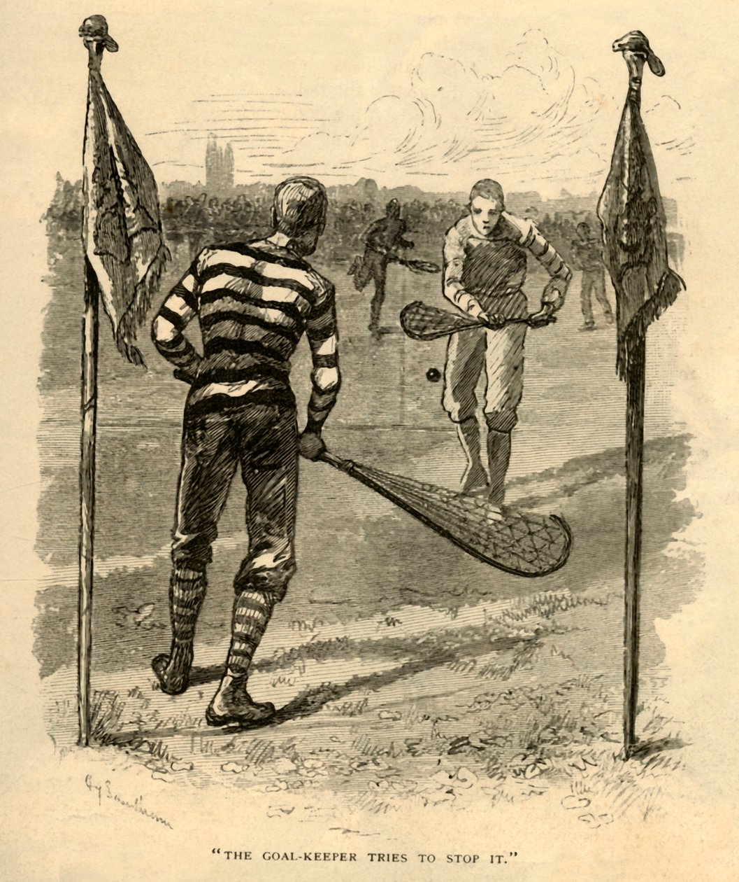 A gólőr megpróbálja megállítani., 1881. alkotó: Unbekannt