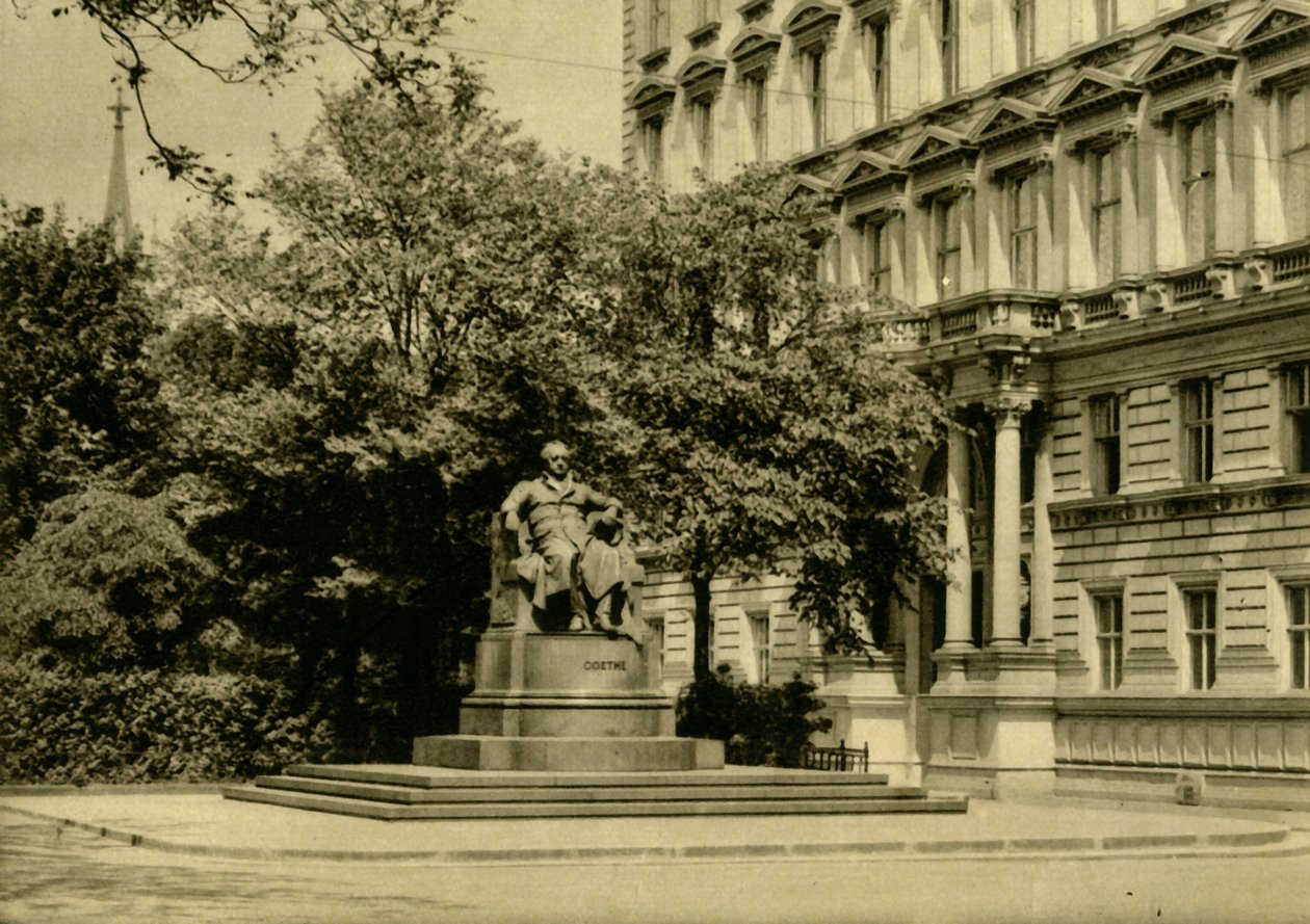 A Goethe-emlékmű, Bécs, Ausztria, c1935. alkotó: Unbekannt
