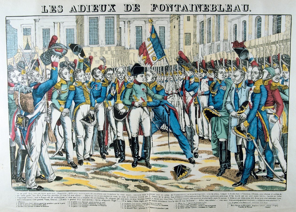 Fontainebleau búcsúja, 19. század. alkotó: Unbekannt